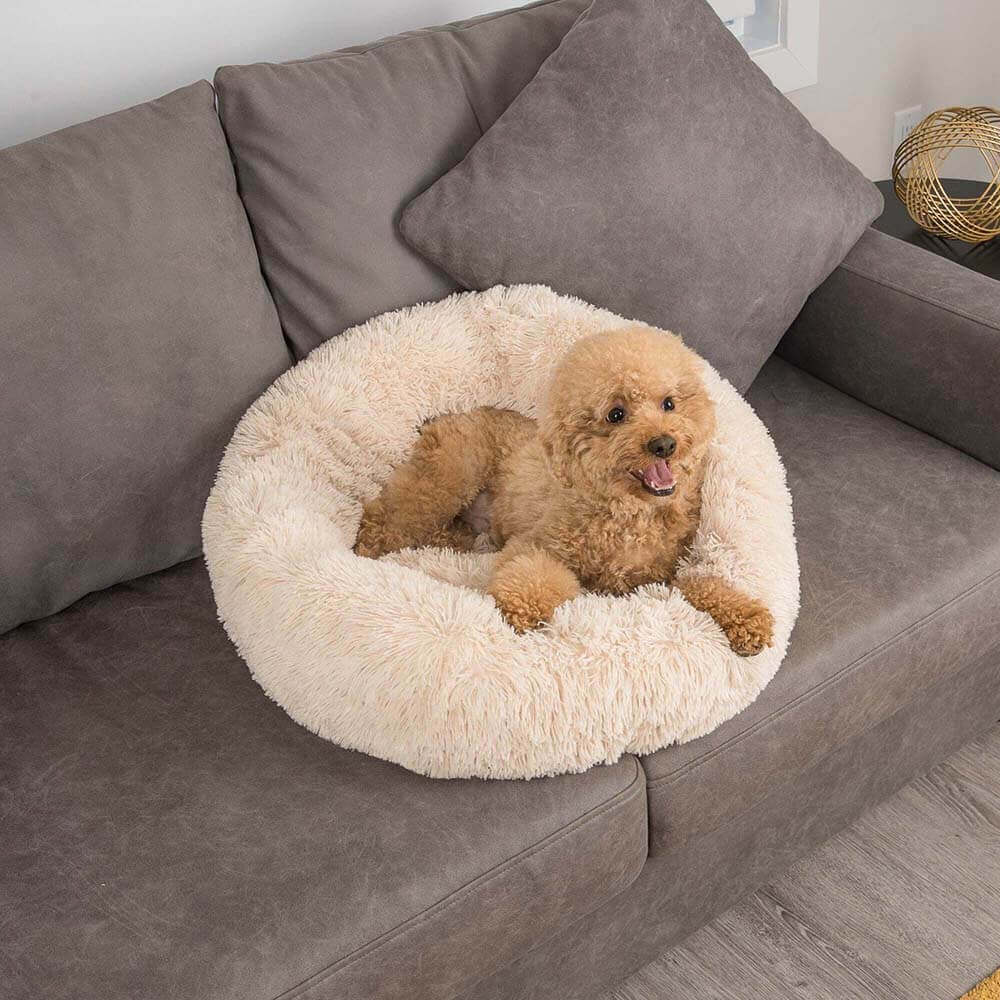Fuzzy Round Fluffy Dog/Cat Bed