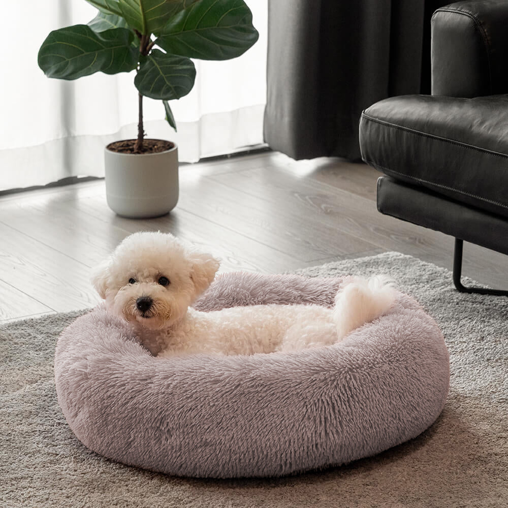 Fuzzy Round Fluffy Dog/Cat Bed
