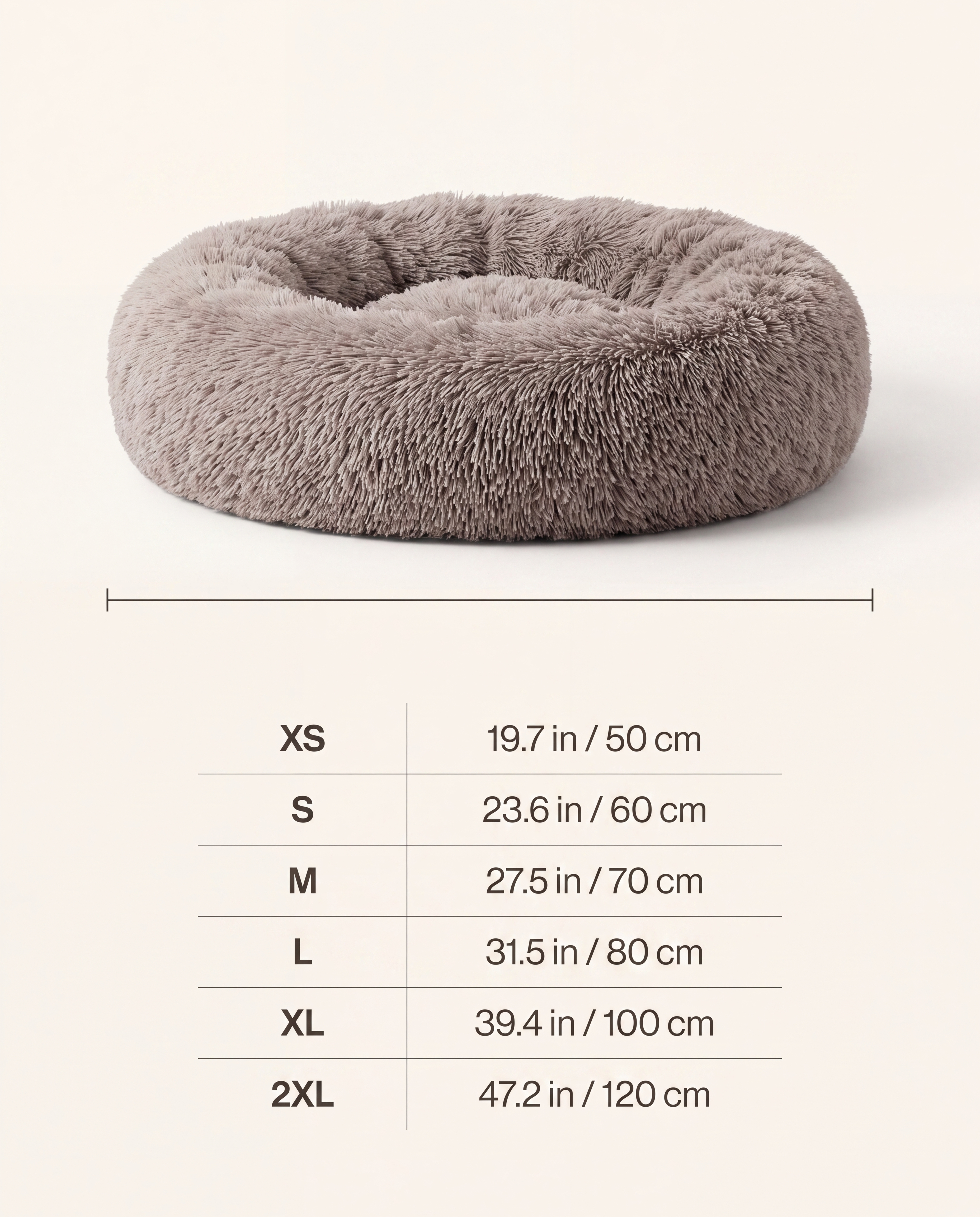 Fuzzy Round Fluffy Dog/Cat Bed