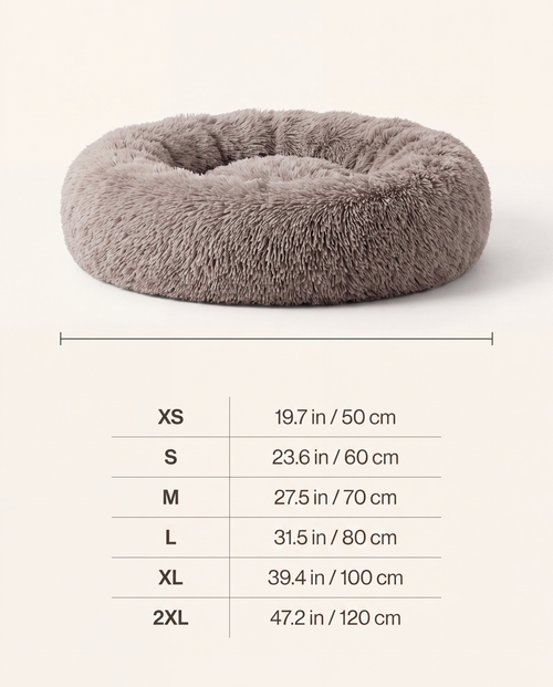 Fuzzy Round Fluffy Dog/Cat Bed